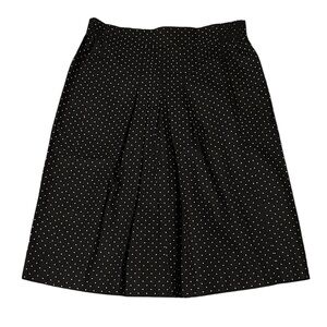 Akris Punto Black and White Polka Dot A-Line Skirt